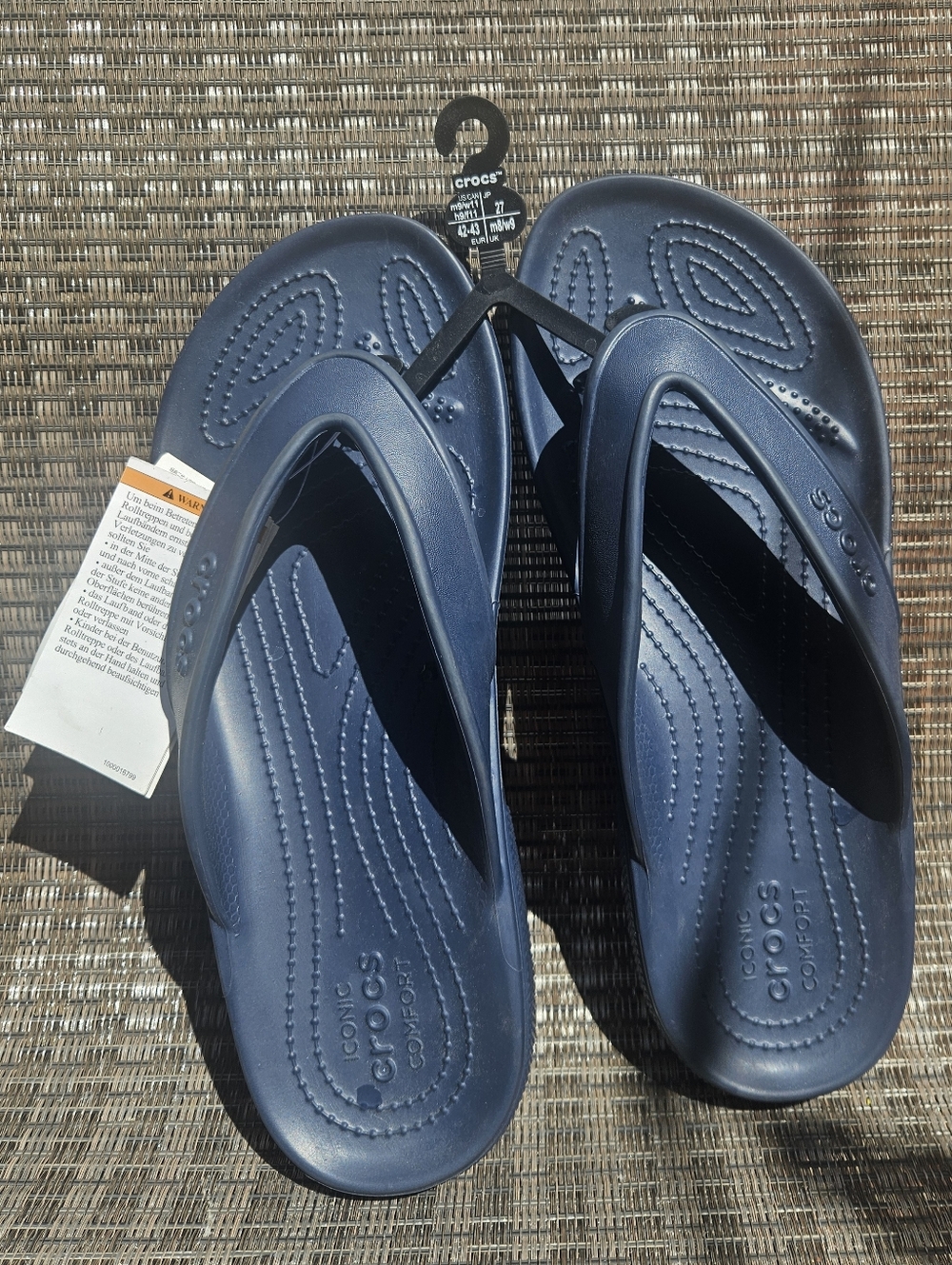 Crocs Navy Blue Classic Flip Sandals